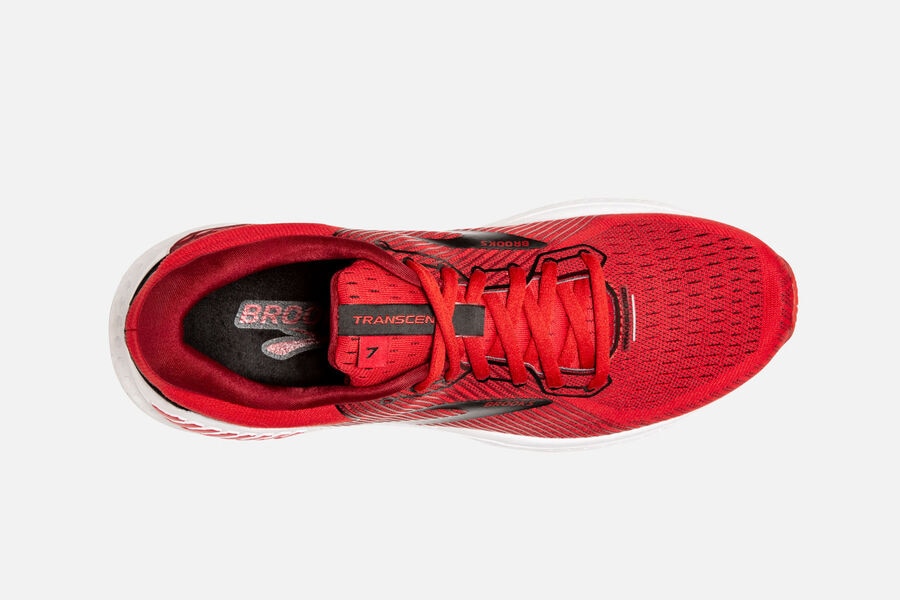 Brooks Transcend 7 Road Running Shoes - Mens - Red/Black - BS7135208